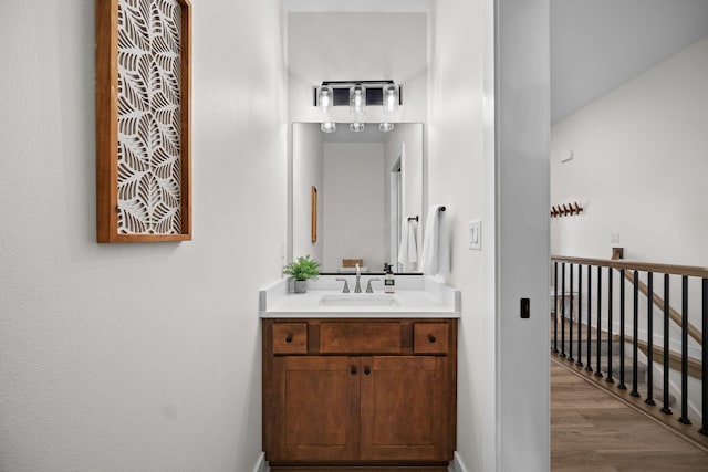 2309 NW 29th St, Ankeny, IA 50023 - bathroom with vanity and wood finished floors