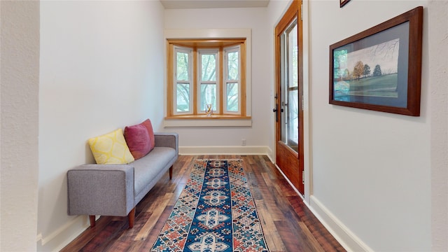 3827 Carpenter Ave, Des Moines, IA 50311 - living area featuring dark wood-style floors and baseboards