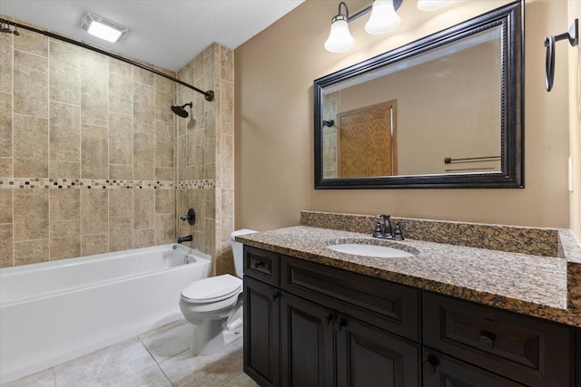 704 SW Coventry Cir, Ankeny, IA 50023 - bathroom featuring vanity, shower / tub combination, and tile patterned floors