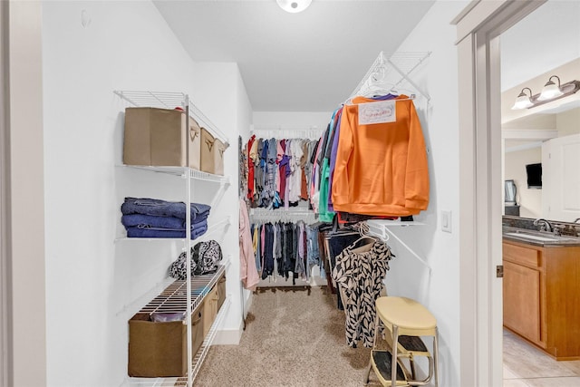 2501 NE Ewing Ct, Grimes, IA 50111 - walk in closet with a sink and light colored carpet