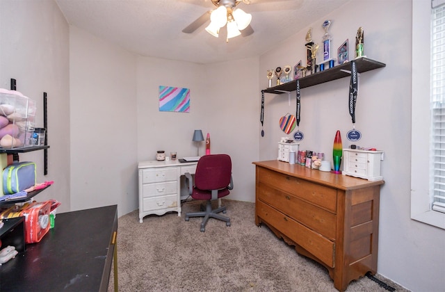 524 1st St, West Des Moines, IA 50265 - office with light carpet and ceiling fan