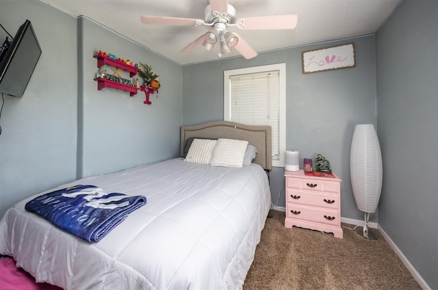 524 1st St, West Des Moines, IA 50265 - carpeted bedroom featuring ceiling fan and baseboards