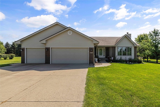 9421 NE 28th Ct, Ankeny, IA 50021 - ranch-style house featuring brick siding, driveway, an attached garage, and a front lawn