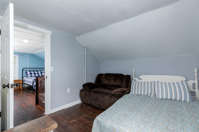 2610 Westover Blvd, Des Moines, IA 50322 - bedroom featuring hardwood / wood-style floors and vaulted ceiling