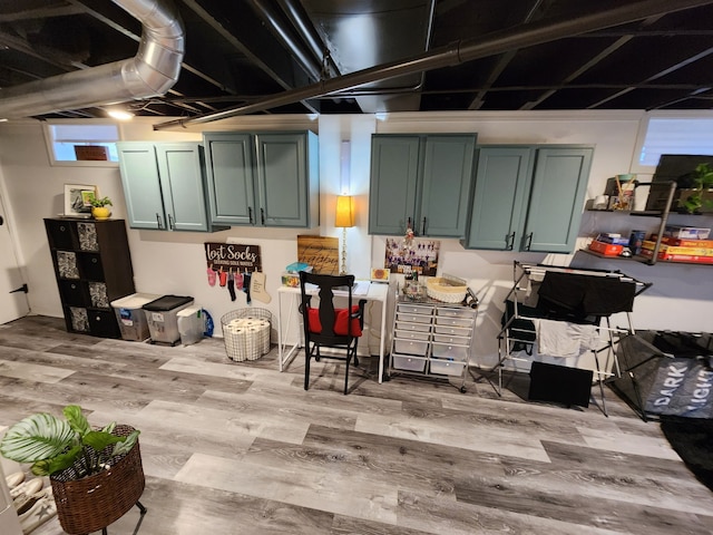 2904 48th St, Des Moines, IA 50310 - basement with light wood-style floors