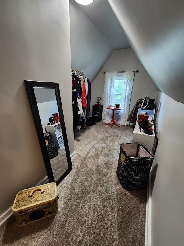 2904 48th St, Des Moines, IA 50310 - bonus room featuring carpet floors and vaulted ceiling
