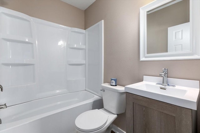 2311 Williams St, Des Moines, IA 50317 - bathroom featuring vanity,  shower combination, and a textured wall