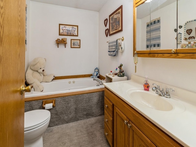 1439 N Shore Dr, Knoxville, IA 50138 - full bathroom featuring vanity and a garden tub