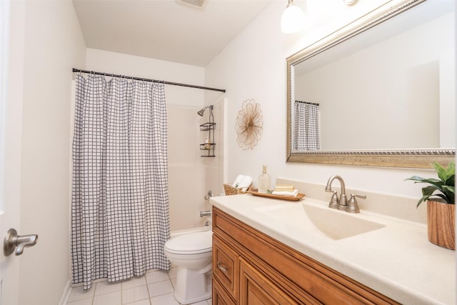 3600 E 42nd Ct, Des Moines, IA 50317 - bathroom featuring vanity, tile patterned floors, and shower / bathtub combination with curtain