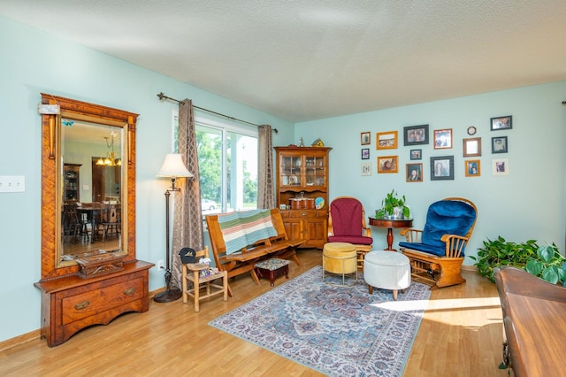 9102 NW Windsor Dr, Johnston, IA 50131 - living area with wood finished floors and a textured ceiling