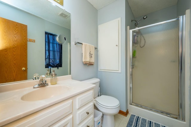 9102 NW Windsor Dr, Johnston, IA 50131 - full bath featuring a shower stall, vanity, and tile patterned floors