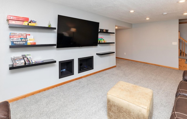 5526 Kensington Cir, Johnston, IA 50131 - living room featuring carpet and recessed lighting