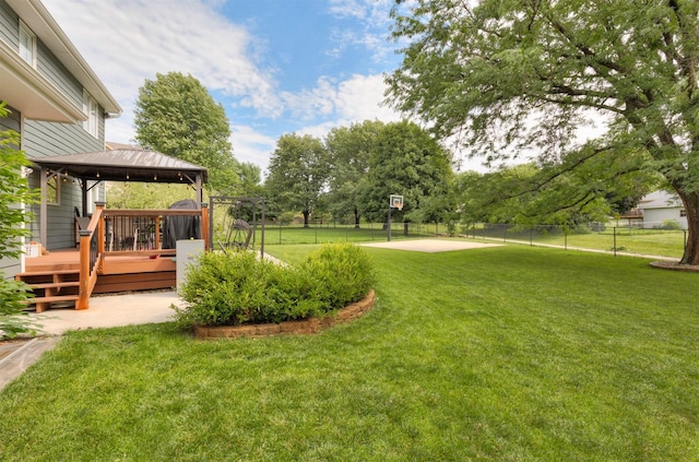 5526 Kensington Cir, Johnston, IA 50131 - view of yard with a gazebo and a deck