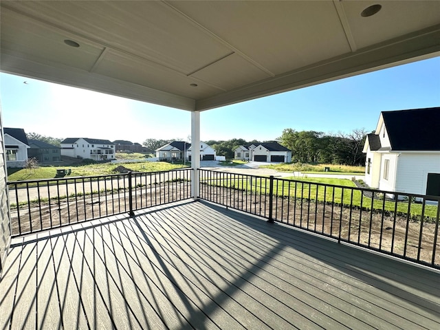 880 Harrington Way, Waukee, IA 50263 - wooden terrace with a residential view