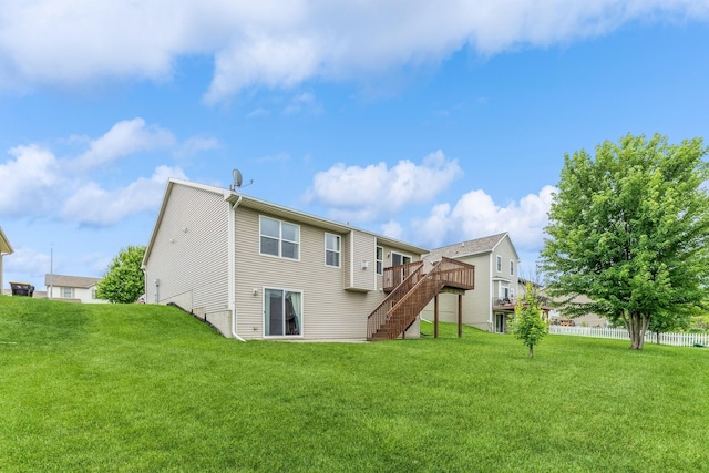 1870 SE Oxford Dr, Waukee, IA 50263 - rear view of house with stairs and a deck