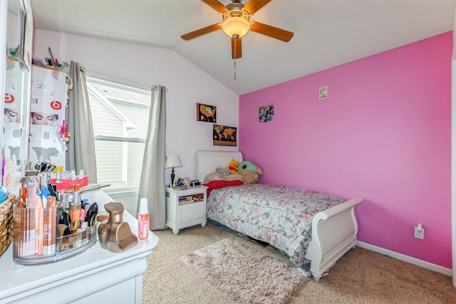 1870 SE Oxford Dr, Waukee, IA 50263 - bedroom with vaulted ceiling, carpet flooring, and ceiling fan