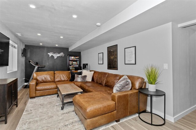 1375 SE Parkview Crossing Dr, Waukee, IA 50263 - living area with light wood-style flooring and recessed lighting