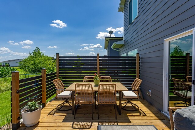 1375 SE Parkview Crossing Dr, Waukee, IA 50263 - deck featuring outdoor dining space