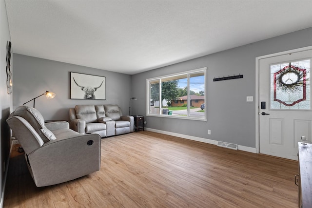 6675 NW 5th St, Des Moines, IA 50313 - living area featuring light wood-style floors and baseboards