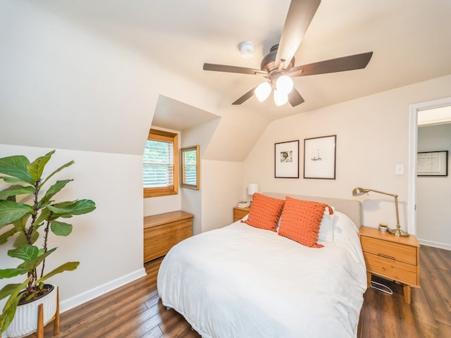 3934 Lincoln Place Dr, Des Moines, IA 50312 - bedroom with wood finished floors, lofted ceiling, radiator heating unit, and a ceiling fan