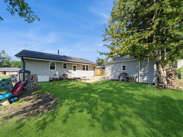 3303 Ashwood Dr, Urbandale, IA 50322 - rear view of house with a patio area