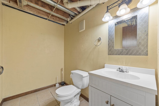 7005 Surrey Dr NE, Cedar Rapids, IA 52402 - half bath with vanity and tile patterned floors