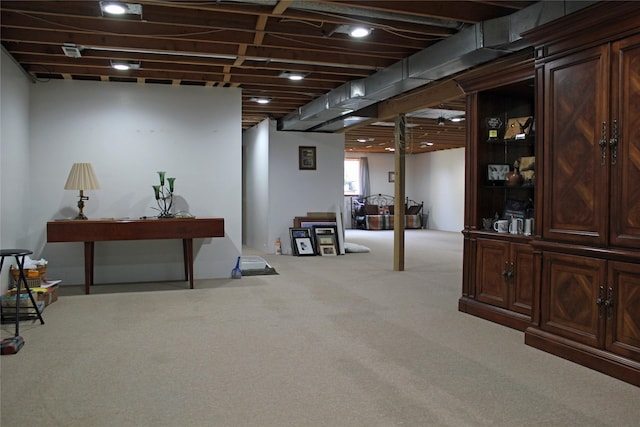 311 W View Dr, Osceola, IA 50213 - below grade area featuring carpet flooring