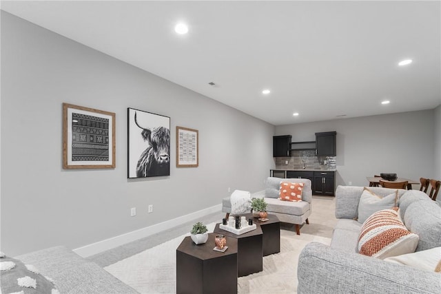 view of carpeted living room