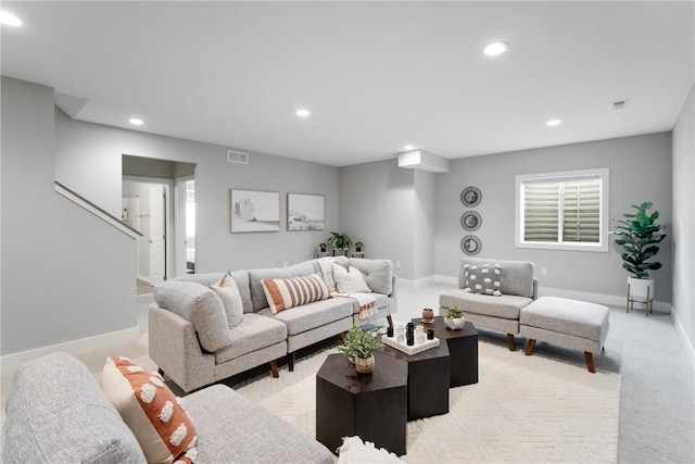 view of carpeted living room