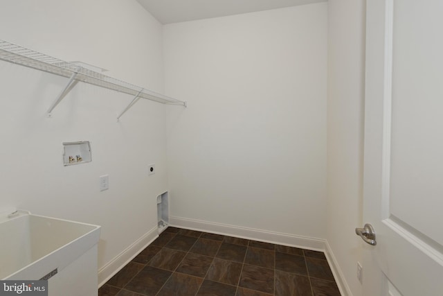 laundry room featuring hookup for an electric dryer, sink, and hookup for a washing machine