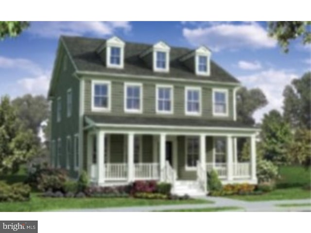 view of front of property with a porch