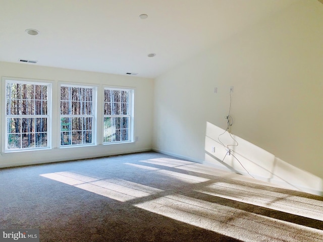 empty room featuring light colored carpet