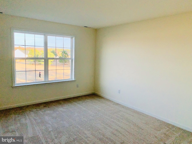 view of carpeted spare room