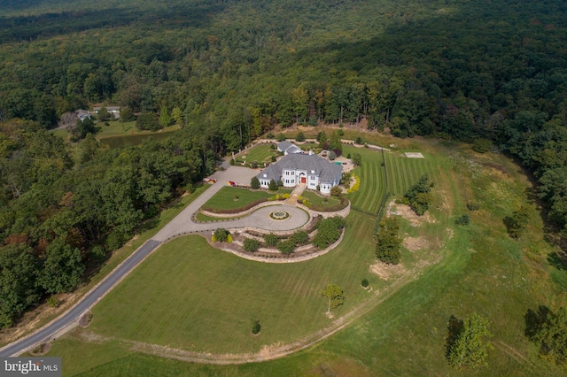 bird's eye view featuring a rural view