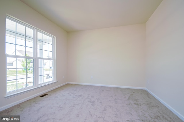 view of carpeted spare room