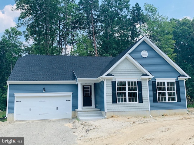 view of front of home featuring a garage