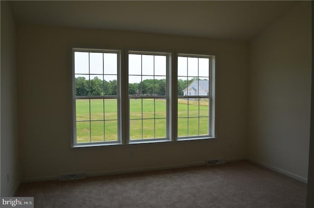 view of carpeted empty room