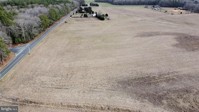 aerial view with a rural view