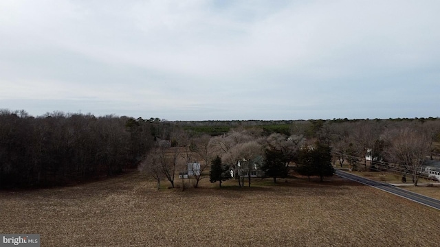 exterior space with a rural view