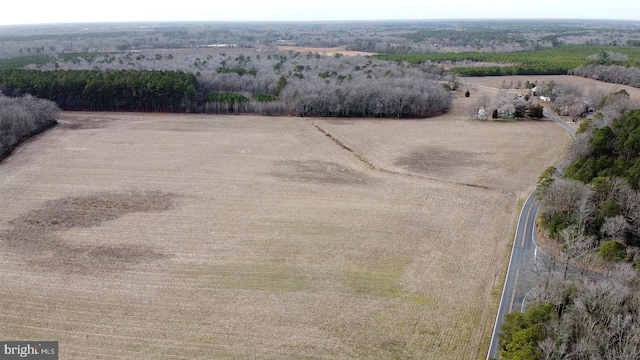 drone / aerial view featuring a rural view