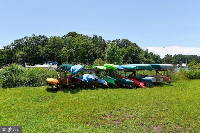 view of playground with a yard