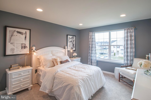 view of carpeted bedroom