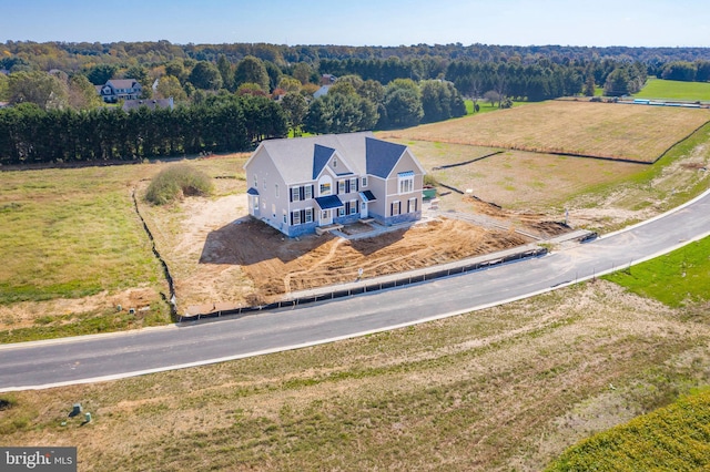 drone / aerial view featuring a rural view