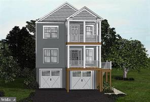 3621 Edgemont St, Edgewater, MD 21037 - view of front of house with asphalt driveway, a front yard, and a garage