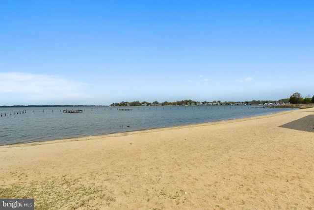 water view featuring a beach view