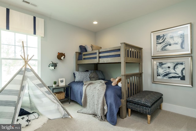 view of carpeted bedroom