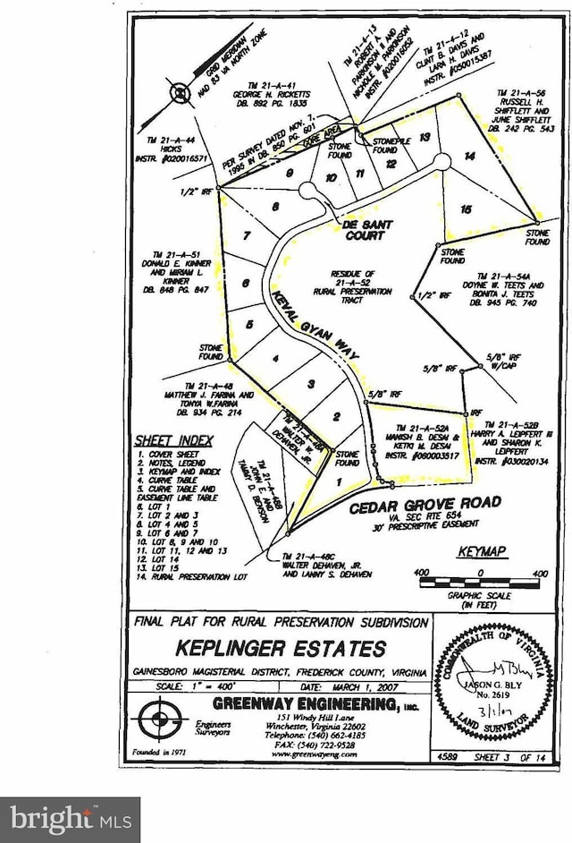 2189 Cedar Grove Rd, Winchester VA, 22603 land for sale