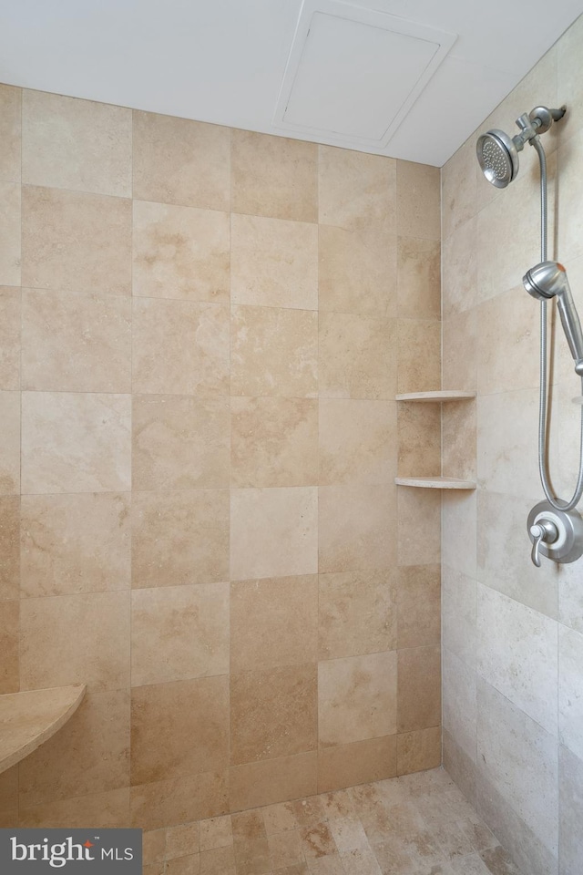 details with tiled shower