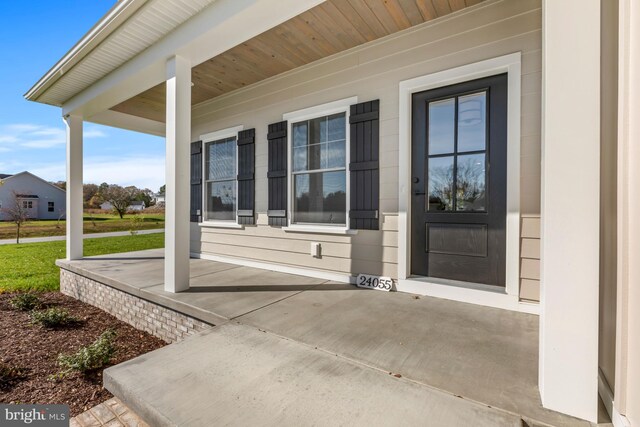 exterior space with covered porch