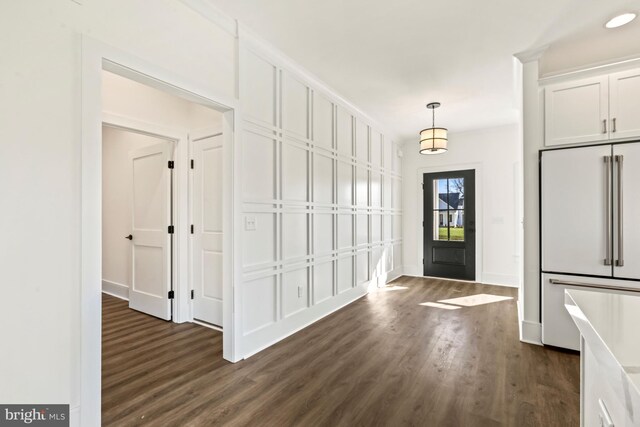 entryway featuring dark hardwood / wood-style flooring